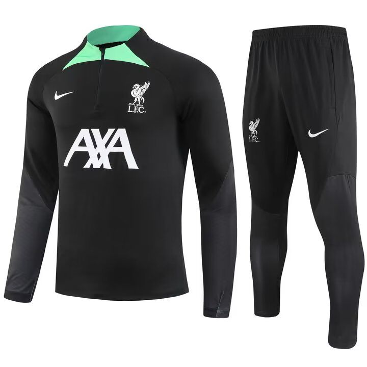 AAA Quality Liverpool 23/24 Tracksuit - Black/Green